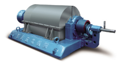 Horizontal spiral unloading settling centrifuge